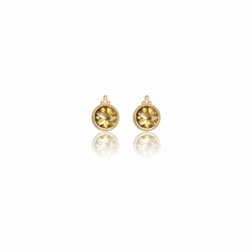 Diamonds By Georgini - Natural Citrine And Two Natural Diamond November Earrings