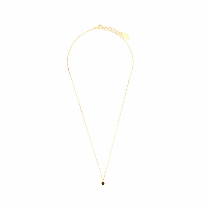 Diamonds by Georgini - Natural Garnet and Diamond January Pendant Gold