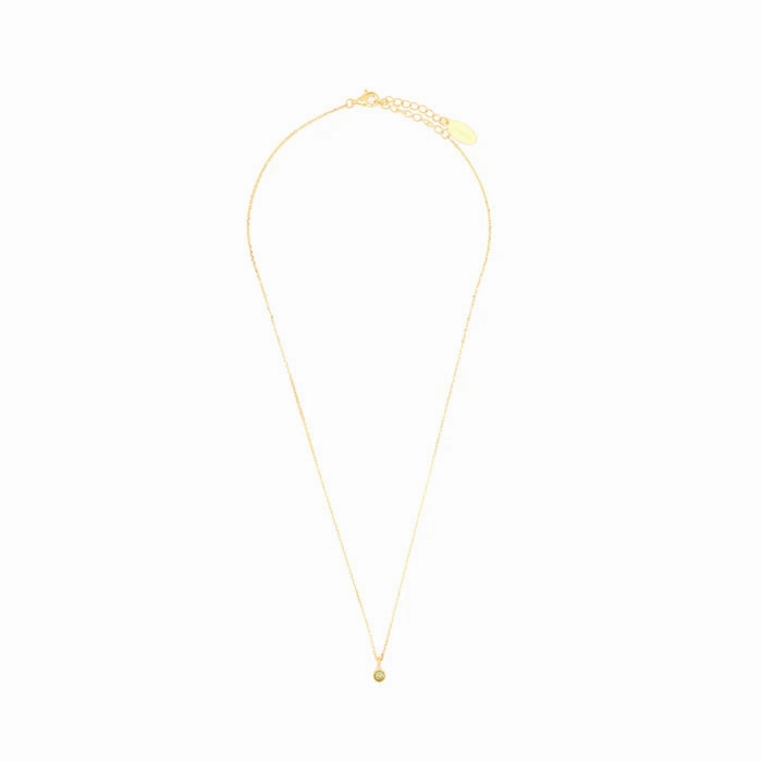 Diamonds by Georgini - Natural Peridot and Diamond August Pendant Gold
