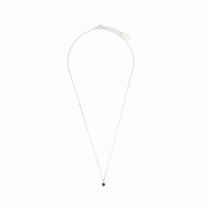 Diamonds by Georgini - Natural Ruby and Diamond July Pendant Silver