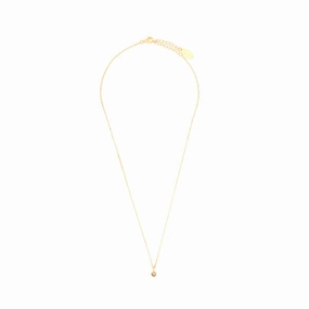 Diamonds by Georgini - Natural Topaz and Diamond April Pendant Gold