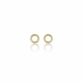 Diamonds by Georgini - Ten Natural Diamond Circle Earrings Gold