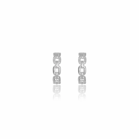 Diamonds by Georgini - Twelve Natural Diamond Link Earrings Silver