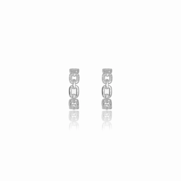 Diamonds by Georgini - Twelve Natural Diamond Link Earrings Silver