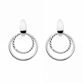 Double Circle Stud Earrings 67721HP