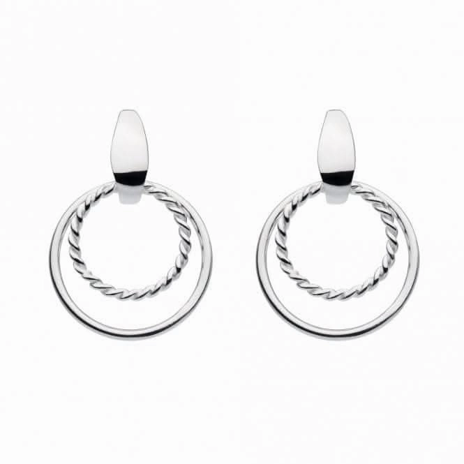 Double Circle Stud Earrings 67721HP