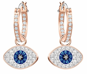 Duo Evil Eye Hoop Earrings