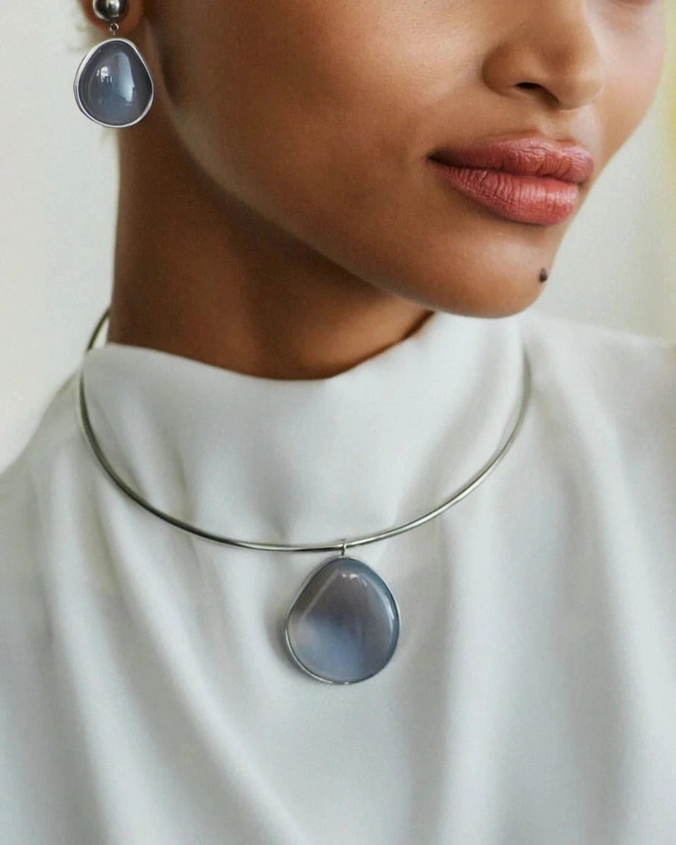 Edblad - Agatha Necklace Maxi Grey Steel