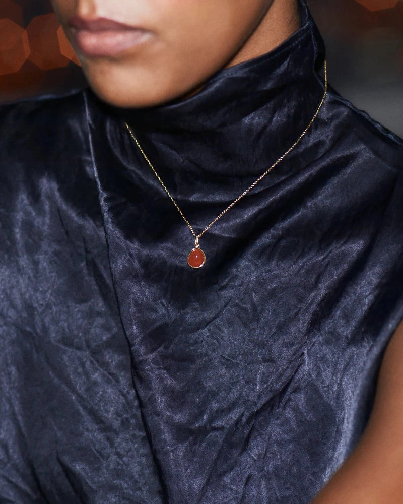 Edblad - Agatha Necklace Red Gold