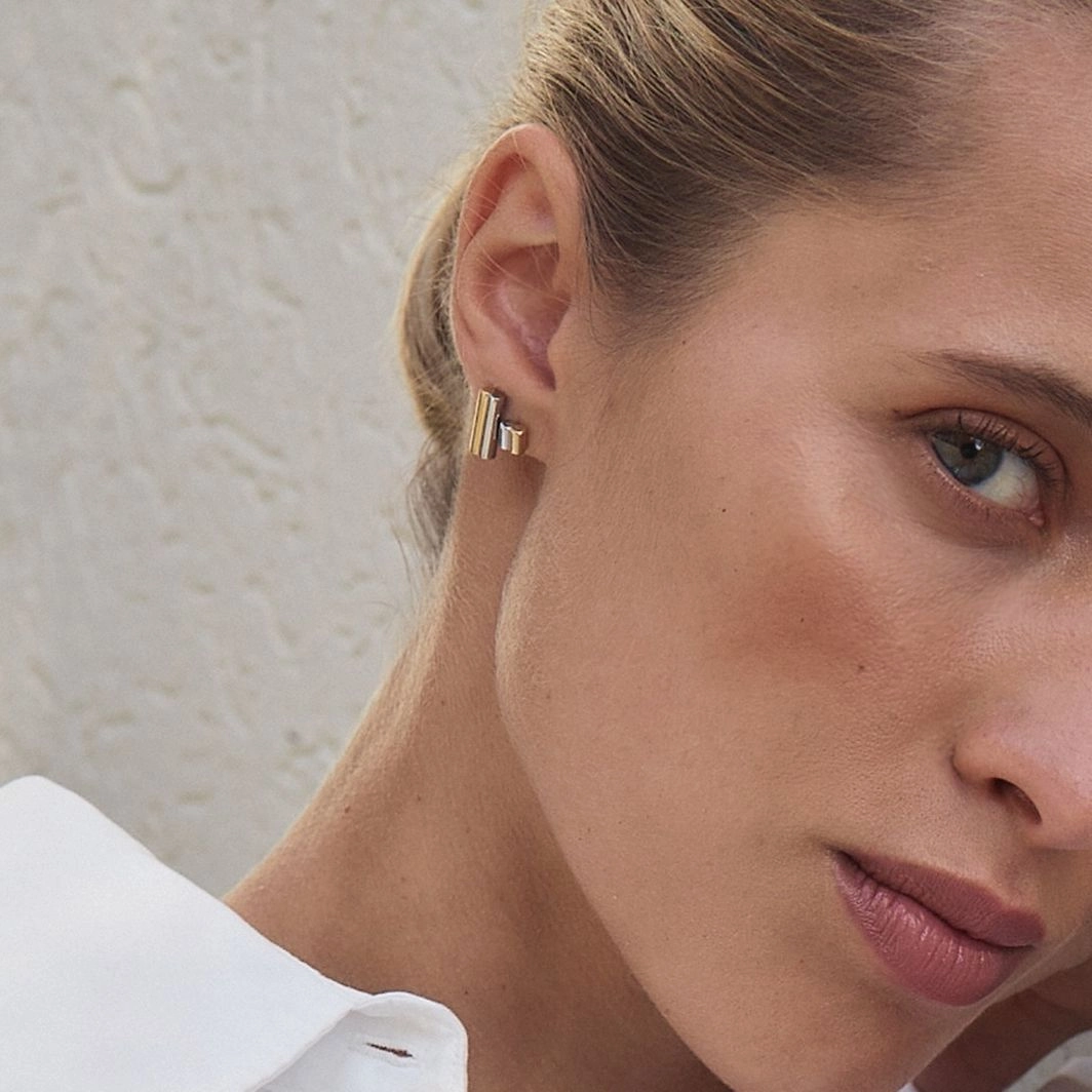 Edblad - Akin Studs Large Gold Steel
