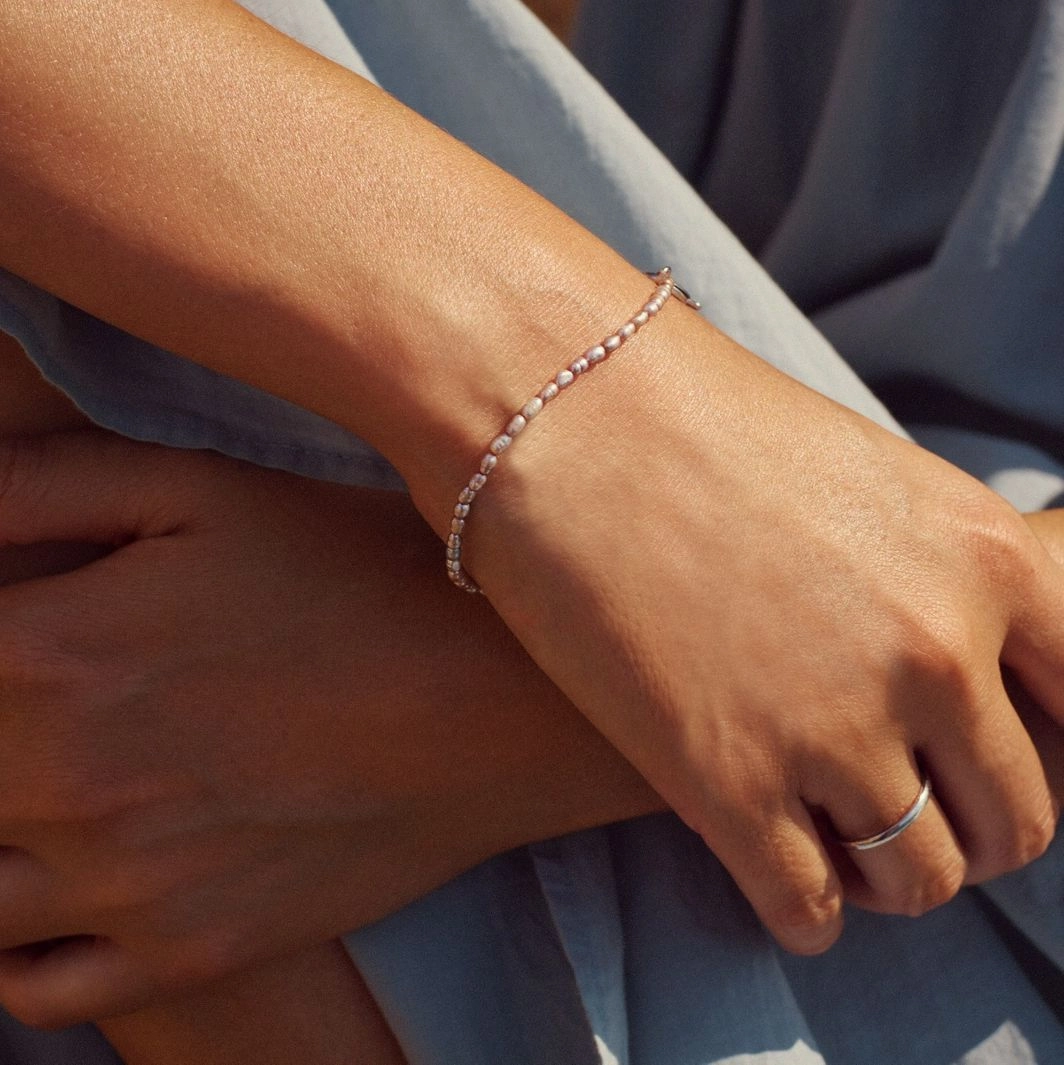 Edblad - Collier Pearl Bracelet Grey & Steel