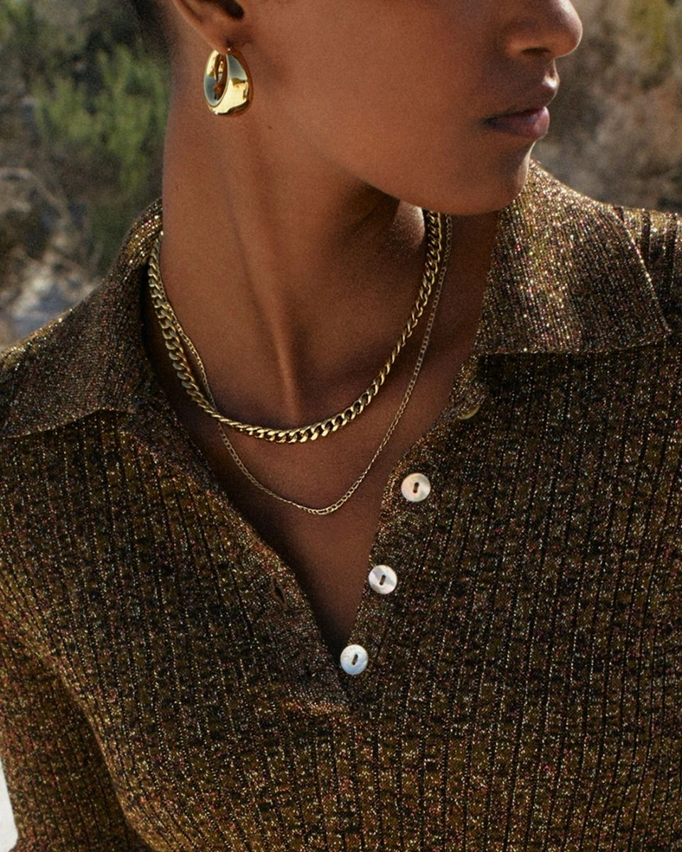 Edblad - Curb Chain Necklace Gold
