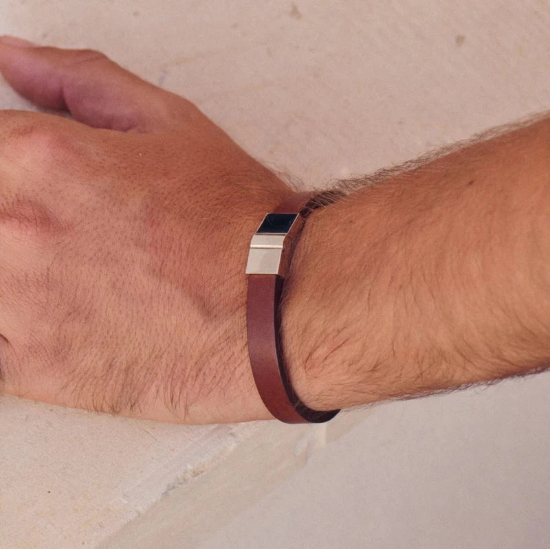 Edblad - Lewis Bracelet Leather Brown