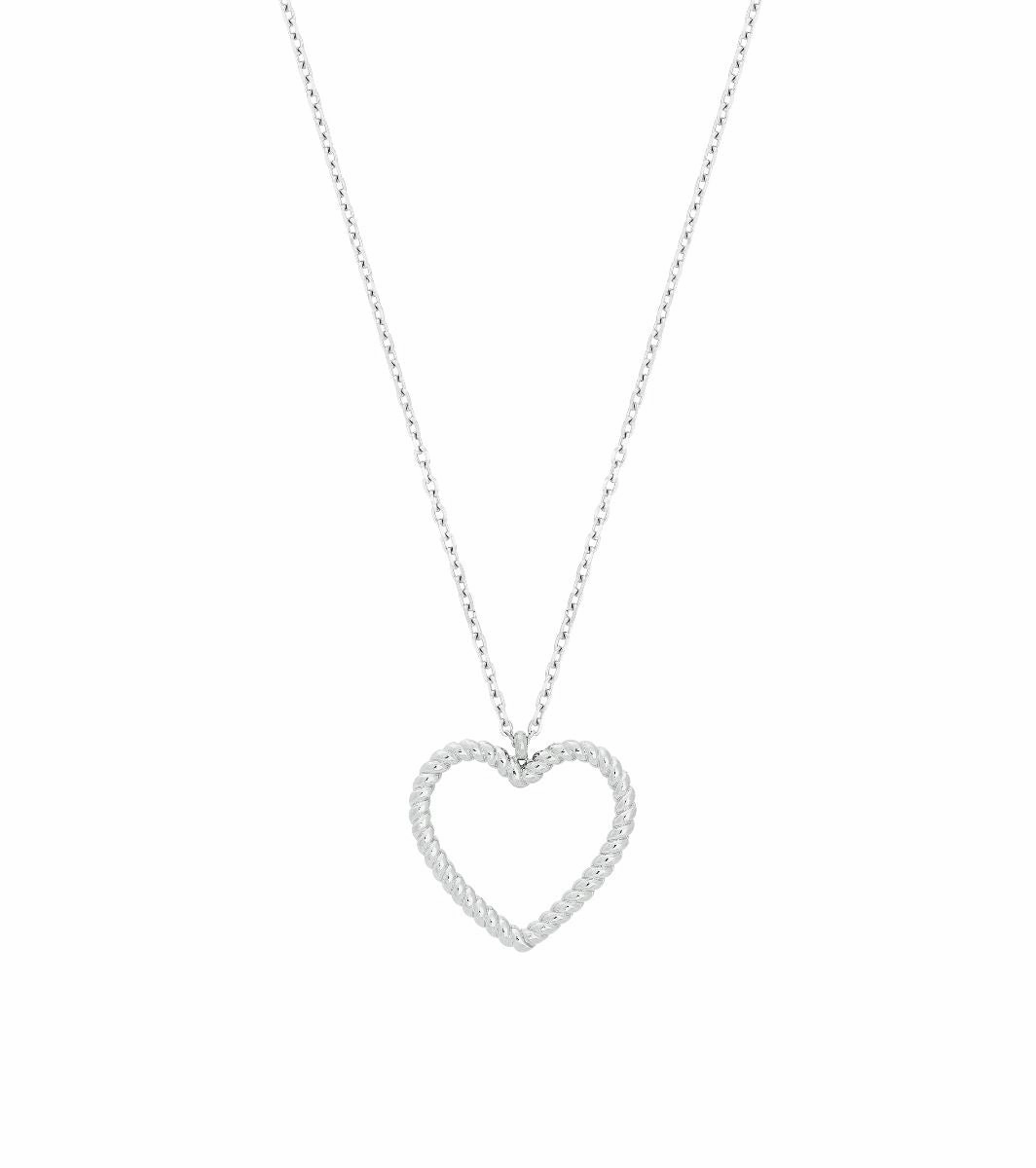 Edblad - Rope Heart Necklace Medium Steel