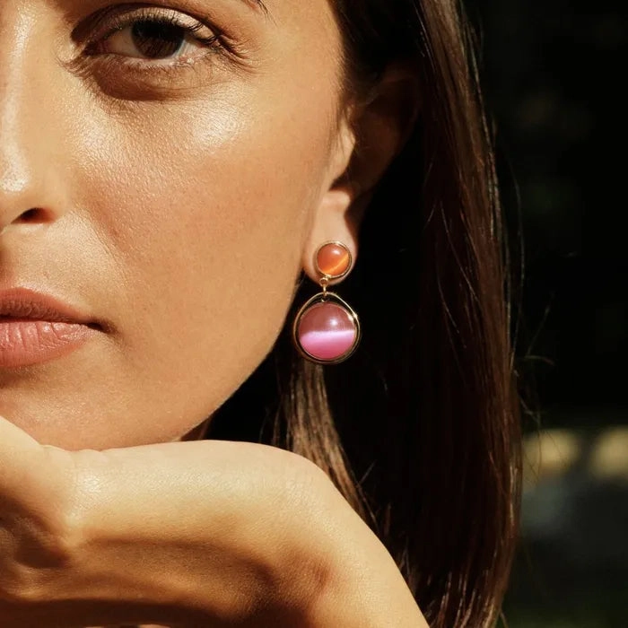 Edblad - Summit Earrings Small Pink Gold