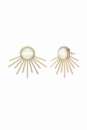 Edblad - Summit Studs Front & Back Gold White