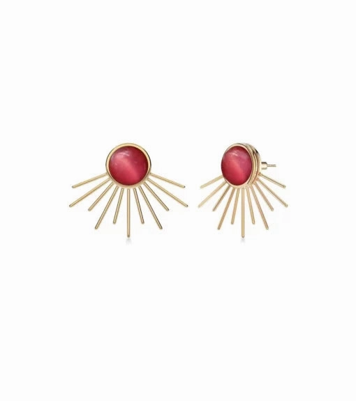 Edblad - Summit Studs Front & Back Pink Gold