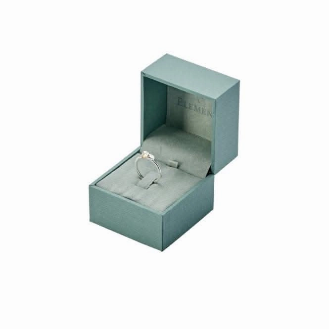 Elements Silver Double Bar With Black Agate Ring R3580B