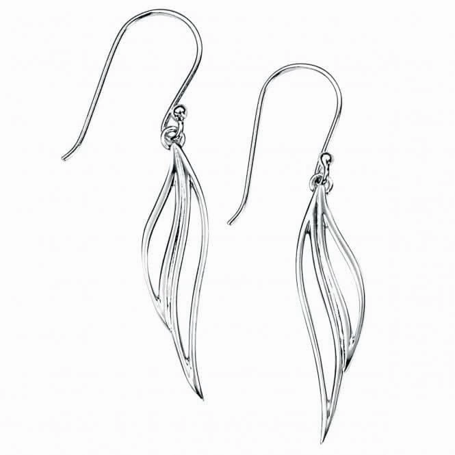 Elements Silver Open Leaf Drop Earrings E3635Z364