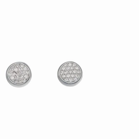 Elements Silver Pave Zirconia Stud Earrings E5522C