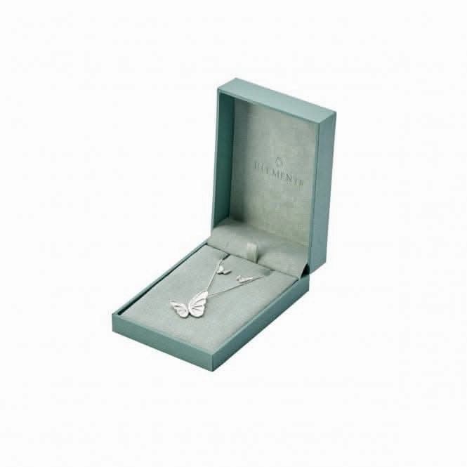 Elements Silver Rose Gold Plated Topaz Peach Swarovski Pendant P4705