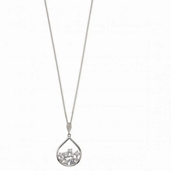 Elements Silver Scattered Zirconia Pendant P4673C