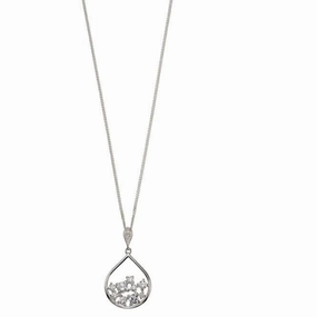 Elements Silver Scattered Zirconia Pendant P4673C