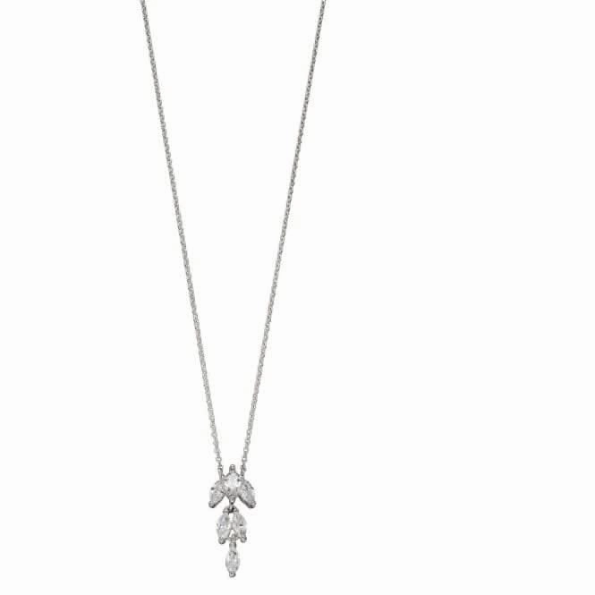 Elements Silver Zirconia Marquise Necklace N4285C