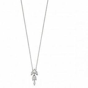 Elements Silver Zirconia Marquise Necklace N4285C