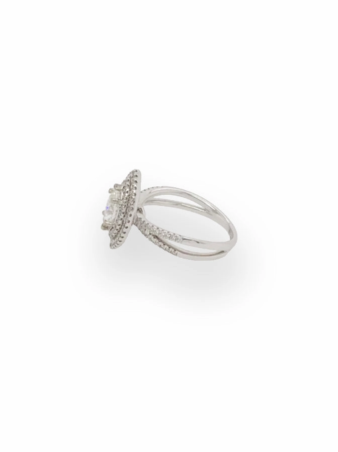 Elise Marquise Diamond Ring with Double Halo