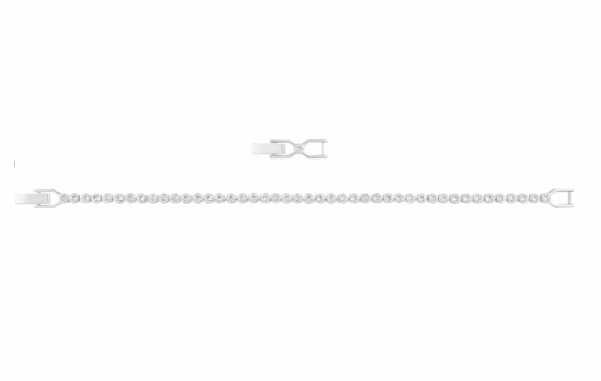 Emily Tennis Bracelet in Rhodium