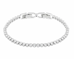 Emily Tennis Bracelet in Rhodium