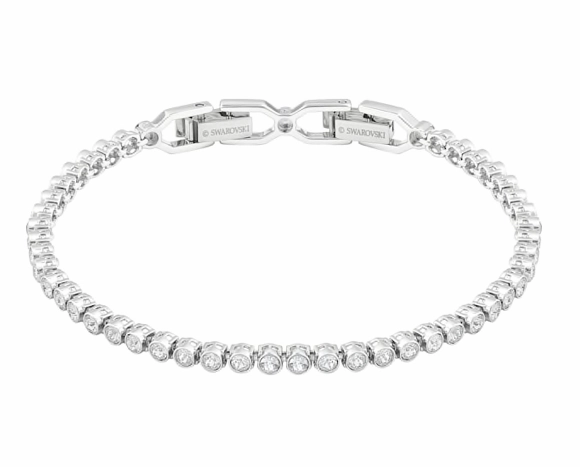 Emily Tennis Bracelet in Rhodium