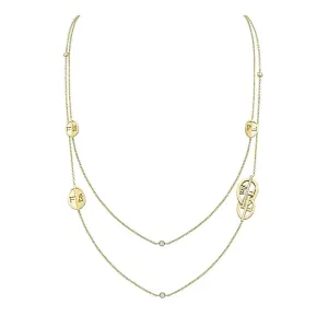 Faberge 1842 18ct Yellow Gold Diamond Egg Sautoir Necklace