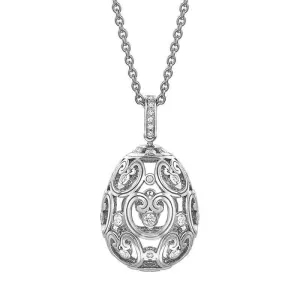 Faberge Imperial Imperatrice 18ct White Gold Diamond Pendant