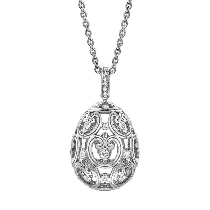 Faberge Imperial Imperatrice 18ct White Gold Diamond Pendant