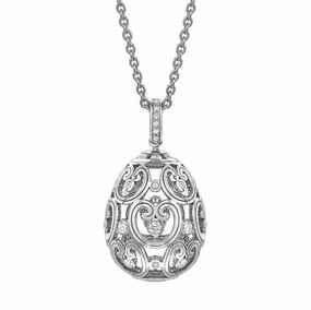 Faberge Imperial Imperatrice 18ct White Gold Diamond Pendant