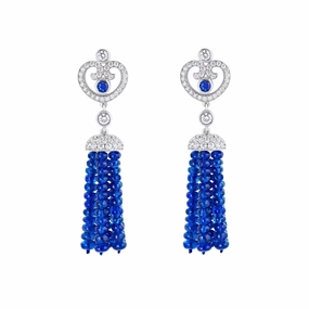 Faberge Imperial Imperatrice Sapphire Tassel Earrings