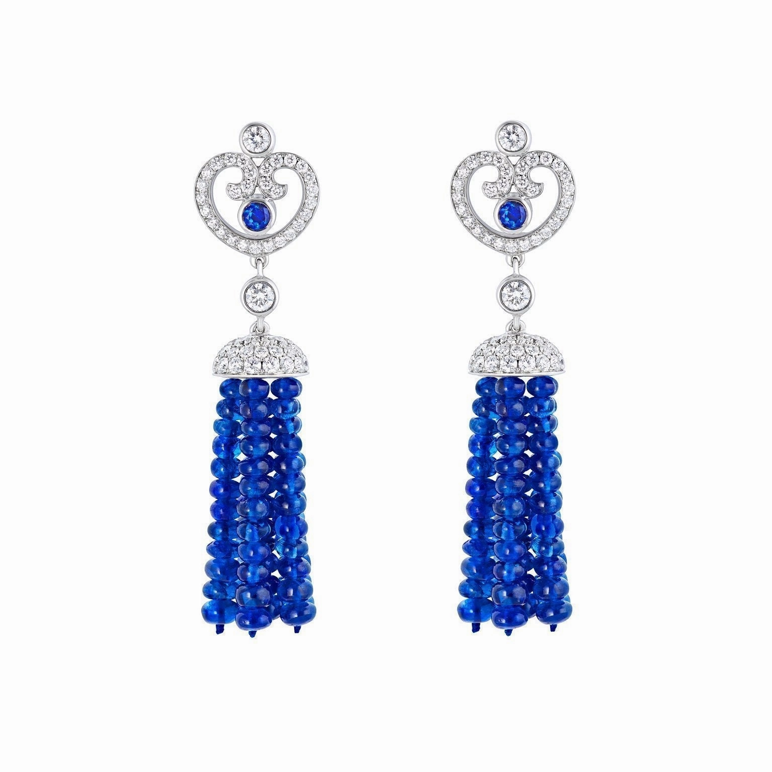 Faberge Imperial Imperatrice Sapphire Tassel Earrings