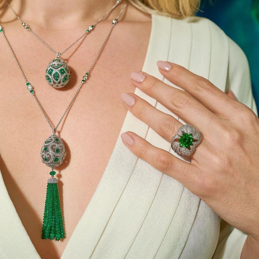 Faberge Imperial Zenya Emerald Pendant
