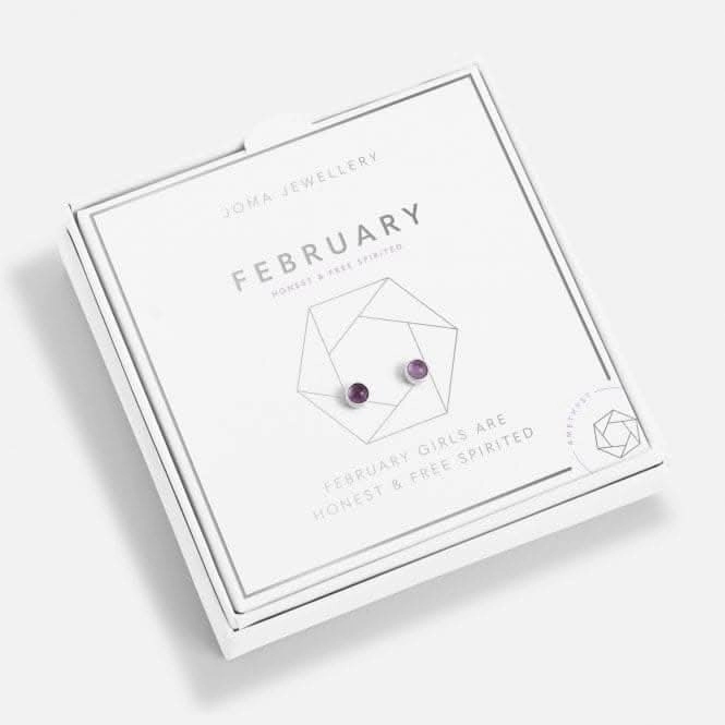 February Birthstone Boxed Earrings 5529
