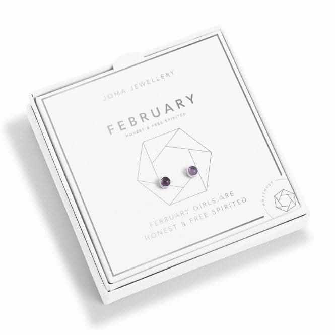 February Birthstone Boxed Earrings 5529