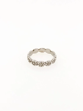 Flower White Gold Ring