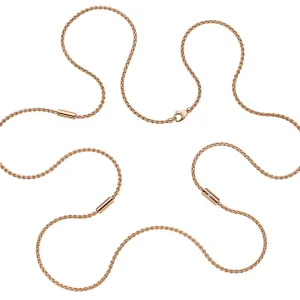 Fope Aria 18ct Rose Gold 0.02ct Diamond Long Necklace