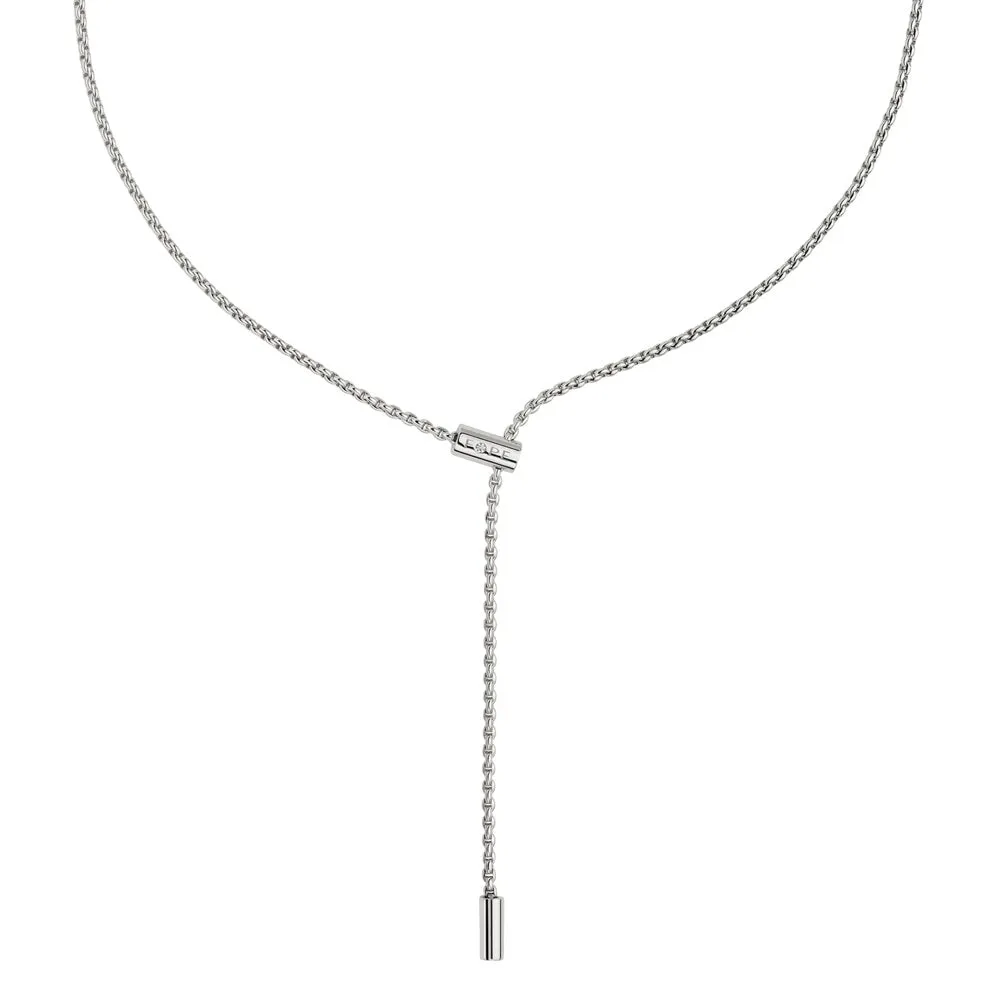 Fope Aria 18ct White Gold 0.01ct Diamond Adjustable Slider Necklace