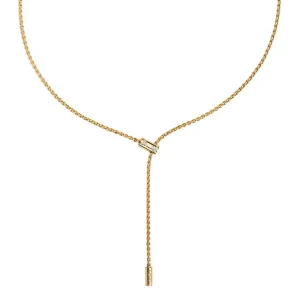 Fope Aria 18ct Yellow Gold 0.11ct Diamond Adjustable Slider Necklace