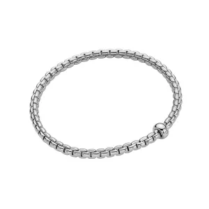 Fope Eka 18ct White Gold 0.01ct Diamond Flexible Bracelet