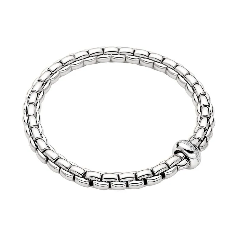 Fope Eka Anniversario 18ct White Gold 0.13ct Diamond Bracelet