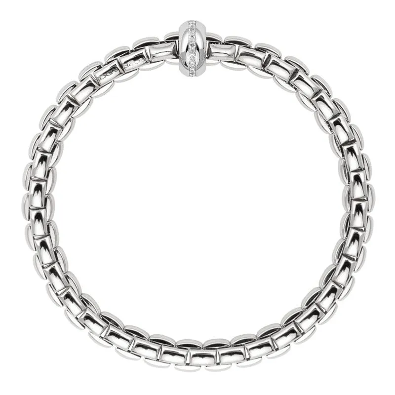 Fope Eka Anniversario 18ct White Gold 0.13ct Diamond Bracelet