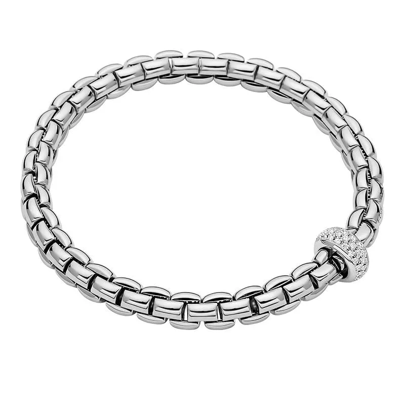 Fope Eka Anniversario 18ct White Gold 0.40ct Diamond Bracelet